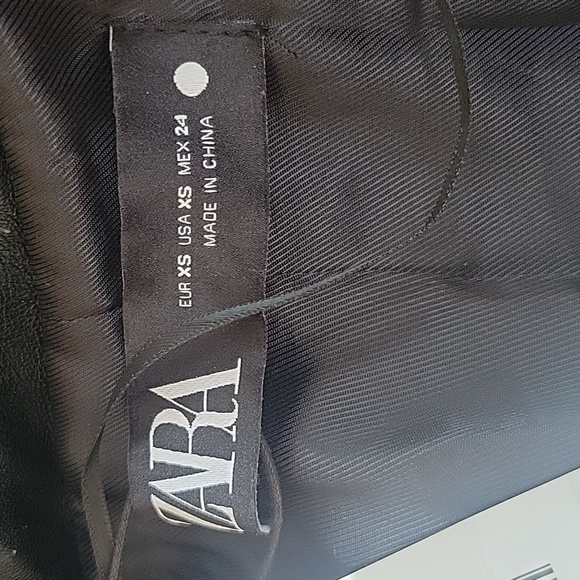 Zara Faux Leather Double Breasted Blazer - Picture 7 of 16